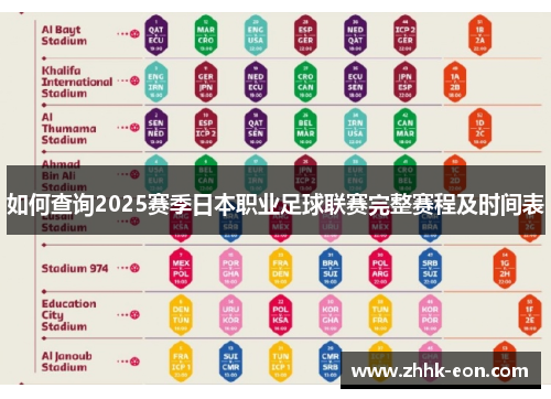 如何查询2025赛季日本职业足球联赛完整赛程及时间表