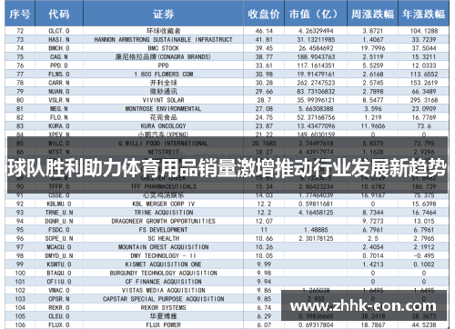 球队胜利助力体育用品销量激增推动行业发展新趋势 球队胜利助力体育用品销量激增推动行业发展新趋势